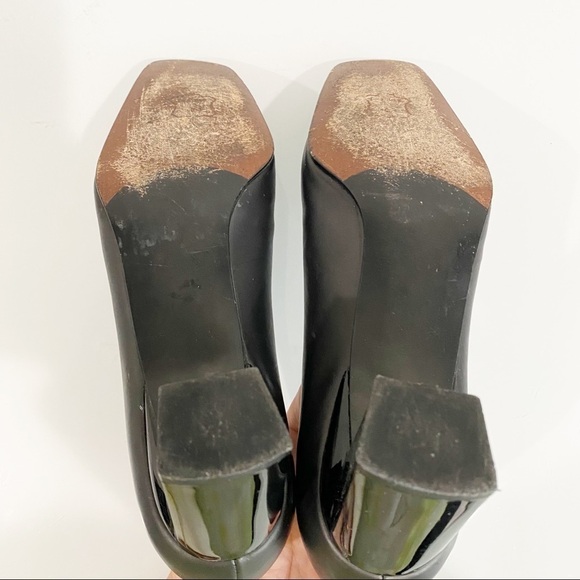 STAURT WEITZMAN Leather Square Toe Block Heel Size 6.5 - Picture 8 of 14